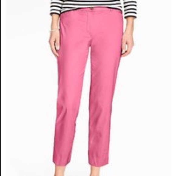 Talbots Pants - Pink Talbots Perfect Crop Curvy Pants
